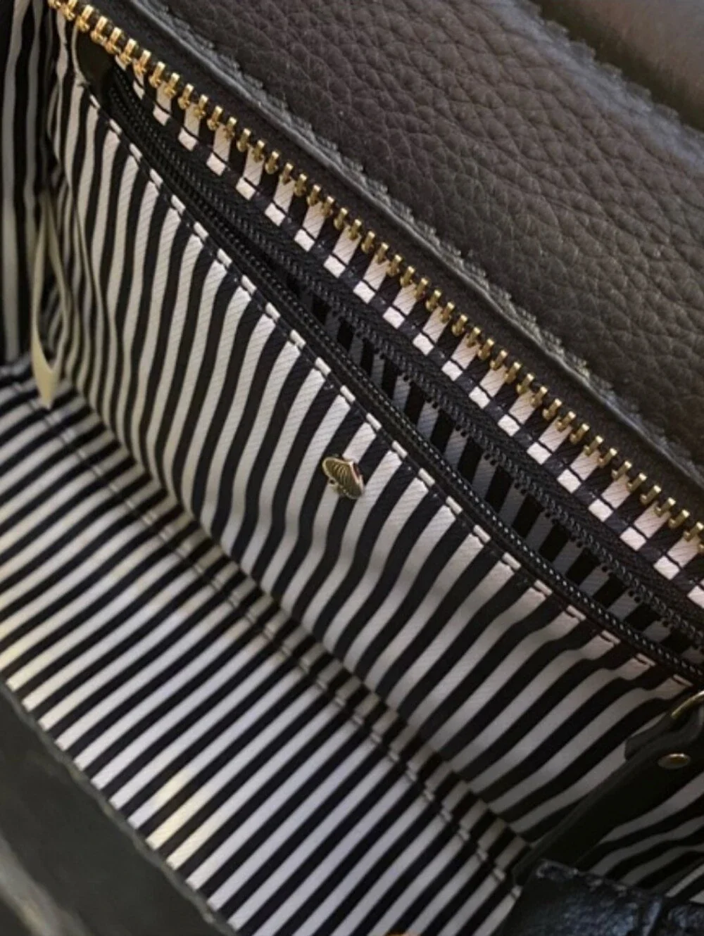 kate spade Tri-Color Leather Crossbody Satchel — Black, White, Brown